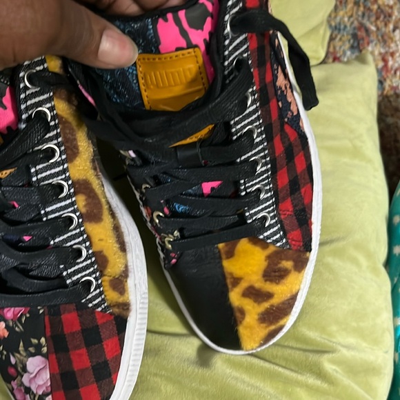 PUMA Court Culture Mixed Pattern Low Top Sneakers Size 9 - Picture 3 of 8